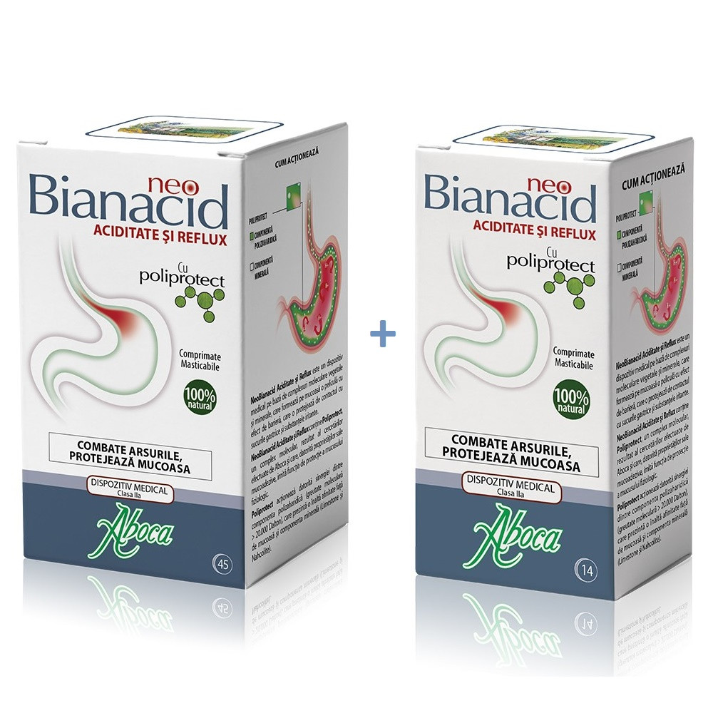 ABOCA Neo Bianacid acid si reflux x 45cpr +14cpr