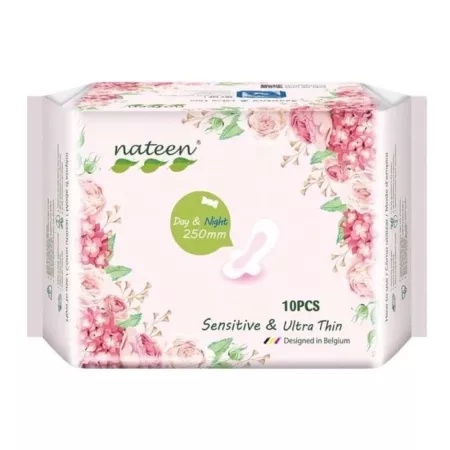 Absorbante biodegradabile Sensitive ultra-subtiri Day & Night, 10 bucati, Nateen