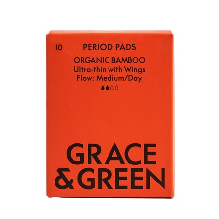Absorbante de zi din bambus organic, 10 bucati, Grace & Green