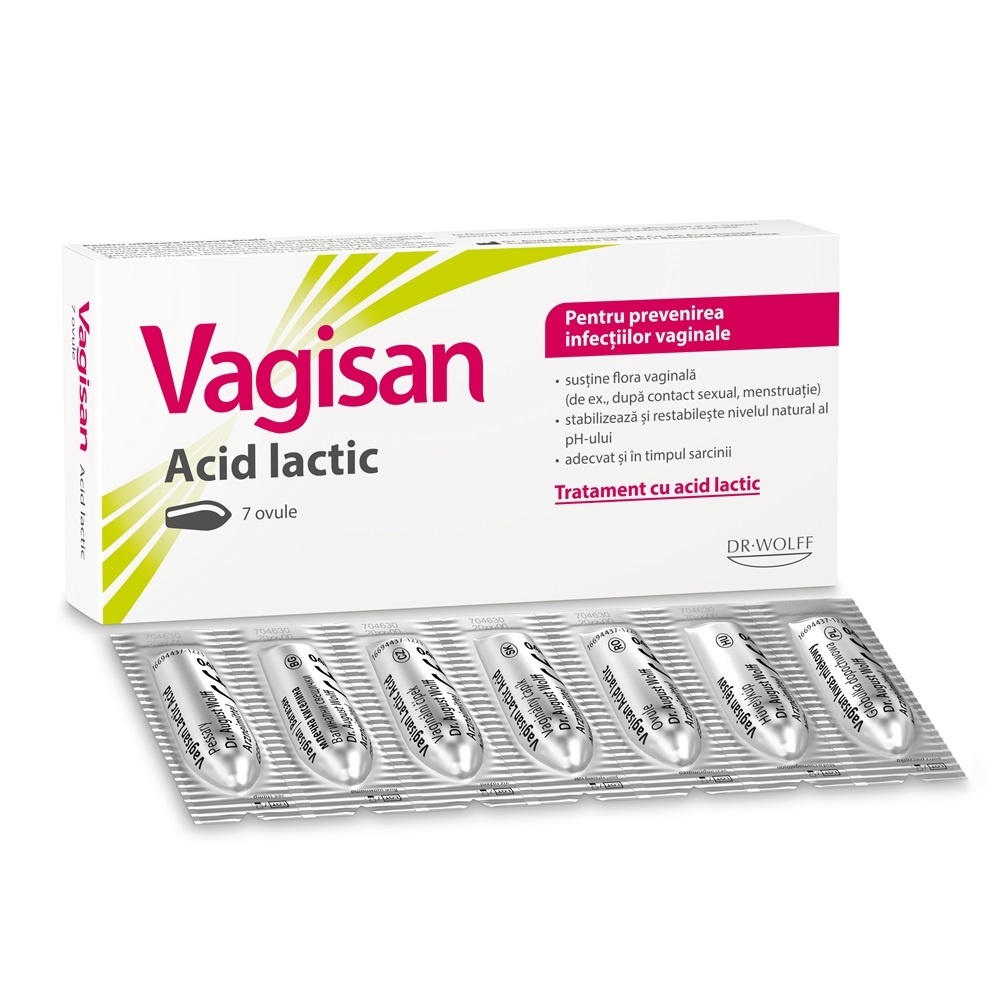 Acid Lactic Vagisan, 7 ovule, Dr. Wolff
