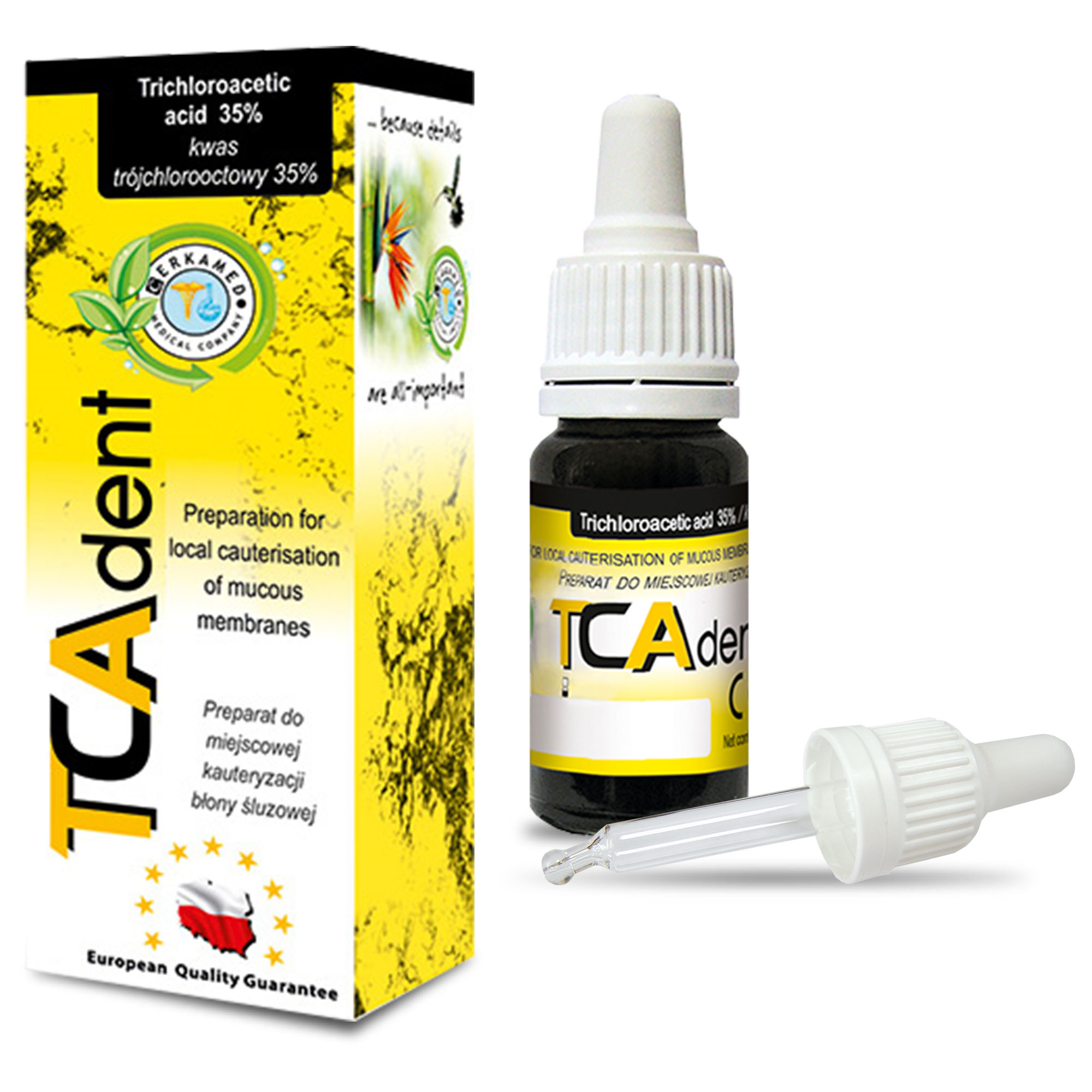 Acid tricloracetic 35% TCA Dent, 10ml+1 aplicator rezerva