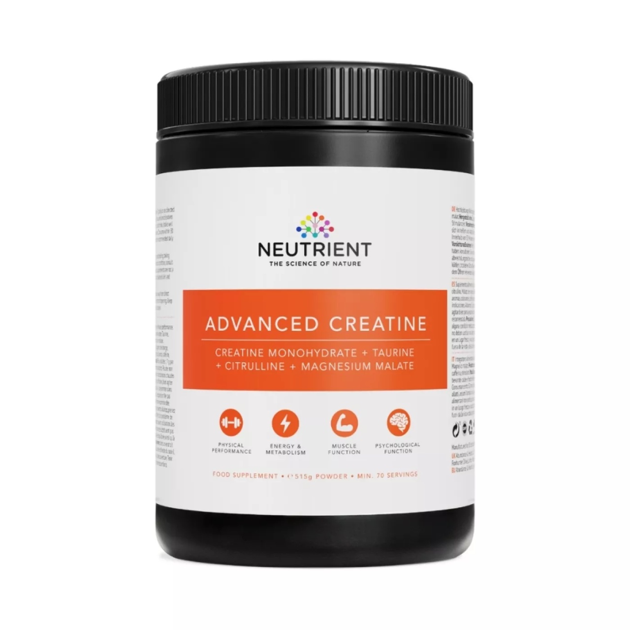 Advanced Creatine M. + Taurine + Citrulline + Magnesium, 515 g, Neutrient