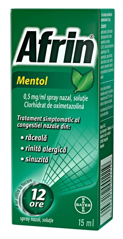 Afrin Mentol spray nazal 0,5mg/ml, 15ml, Bayer
