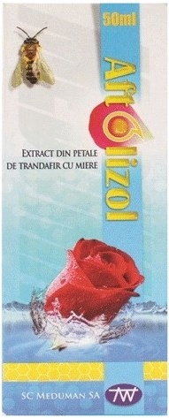 Aftolizol extract din petale de trandafir cu miere, 50 ml, Meduman