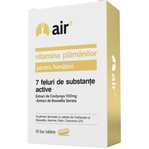 Air 7 Vitamina Plamanilor pentru Fumatori 30 cps Green Splid