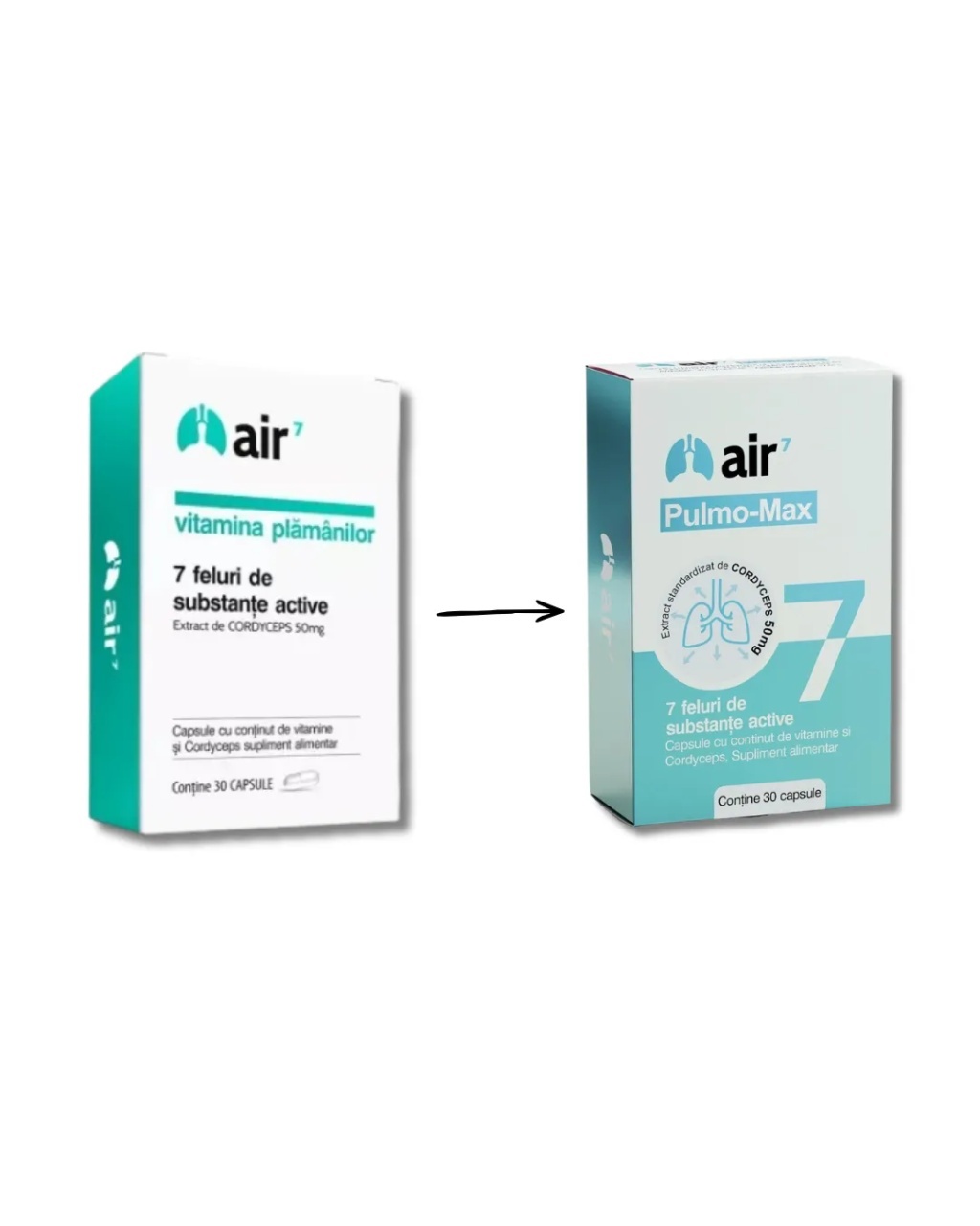 Air7 Vitamina plamanilor, 30 capsule, Green Splid