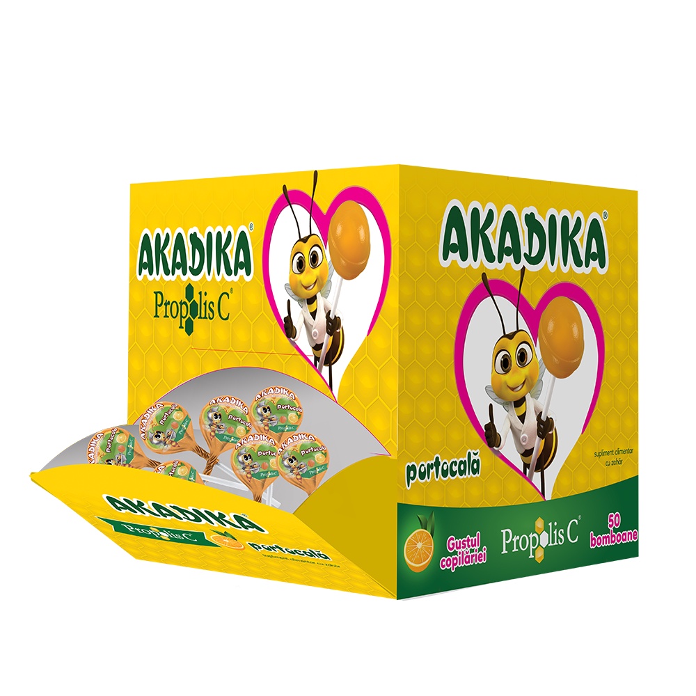 Akadika Propolis C portocala 50 bomboane, Fiterman