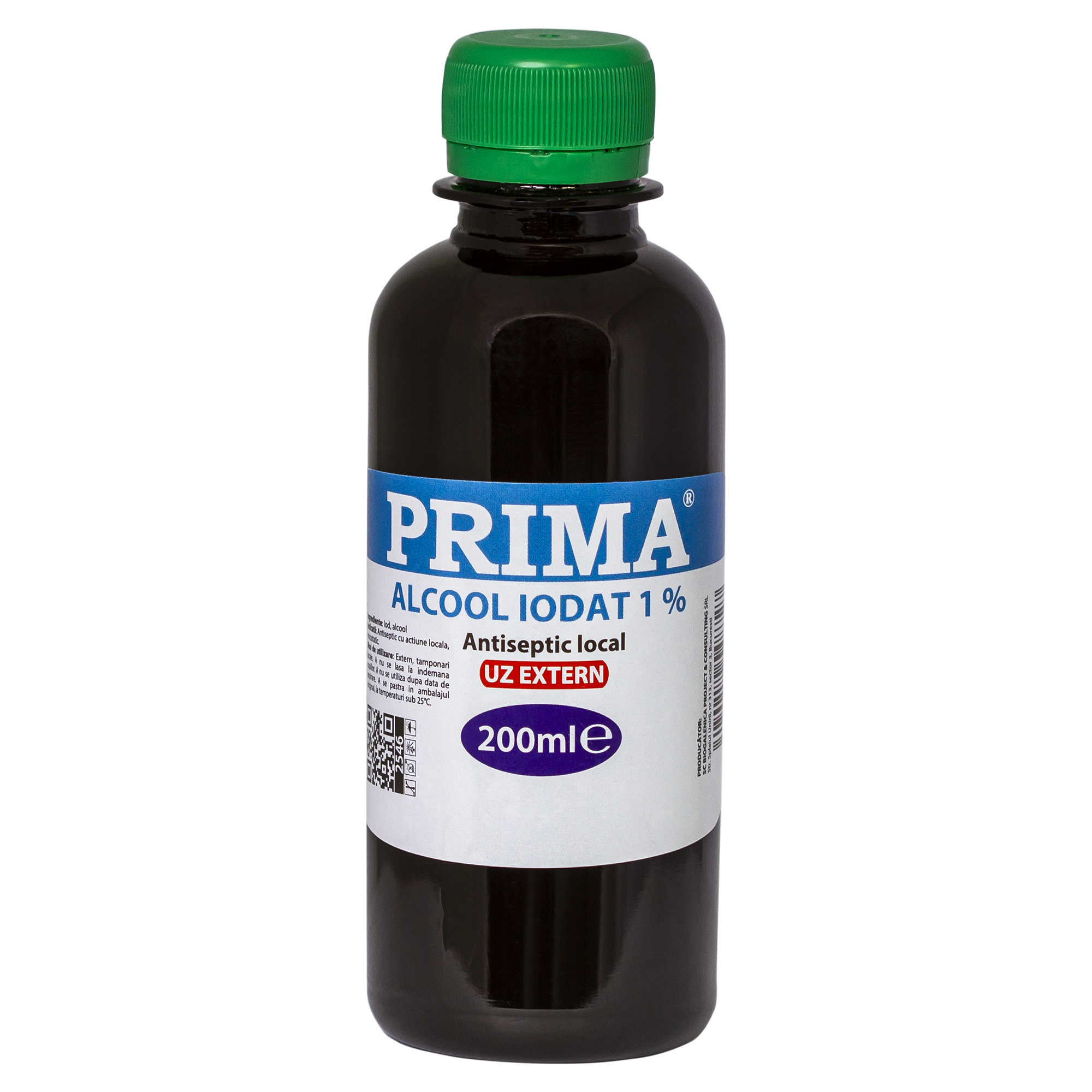 Alcool iodat 1%, PRIMA, 200ml - antiseptic local