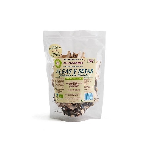 Alge marine cu ciuperci shiitake raw, 100g, Algamar