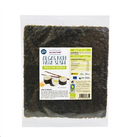 Alge Nori pentru sushi Bio 10 folii, 25g, Algamar