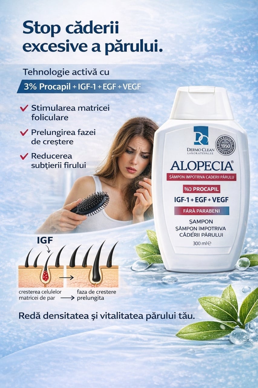 Alopecia, IGF, Sampon Anticadere Par cu Procapil 3%, 300ML - poza 2