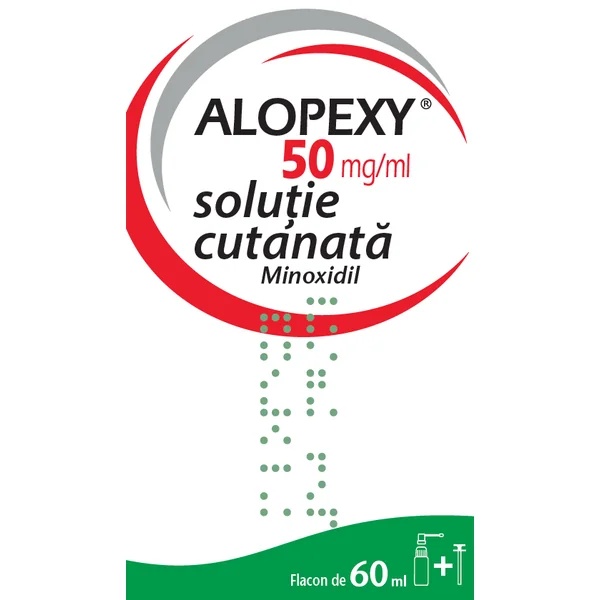 Alopexy solutie cutanata, 50mg/ml, 60ml, Pierre Fabre