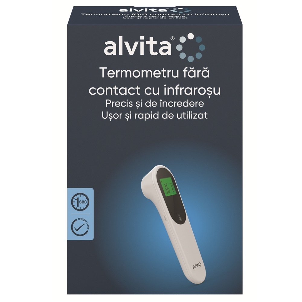 Alvita Termometru fără Contact cu Infraroșu JXB-319