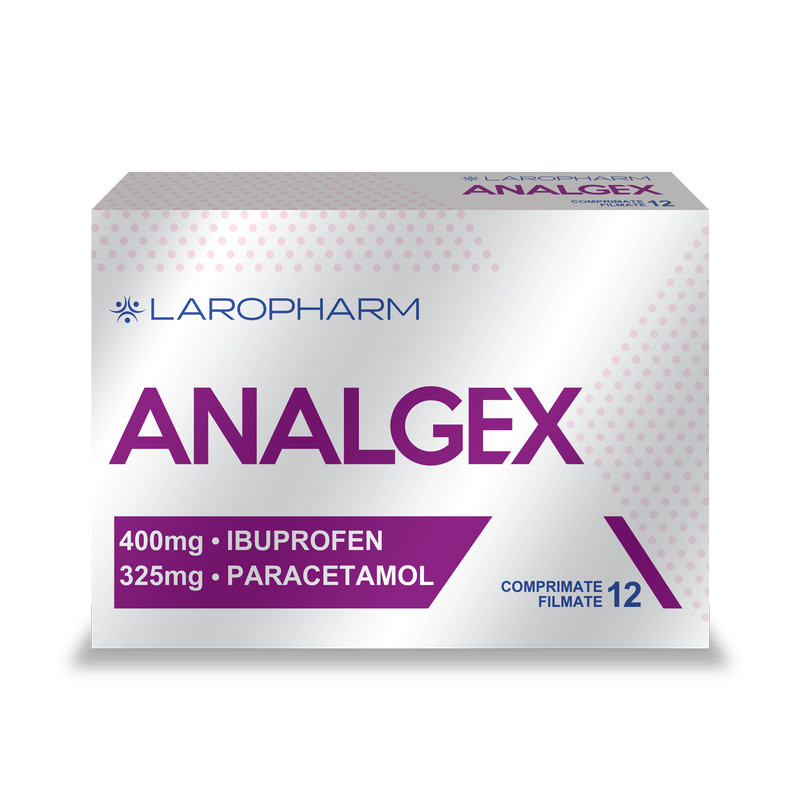 Analgex, Laropharm | 400mg/325mg x 12 comprimate filmate