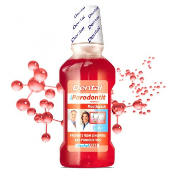 Apa de gura DENTAL Anti-Parodontoza, Rubella | 300 ml