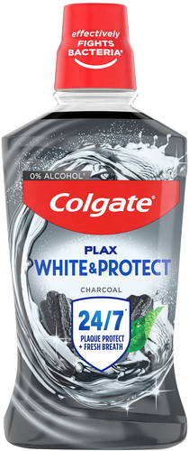 Apa de gura Plax White Charcoal, 500ml, Colgate