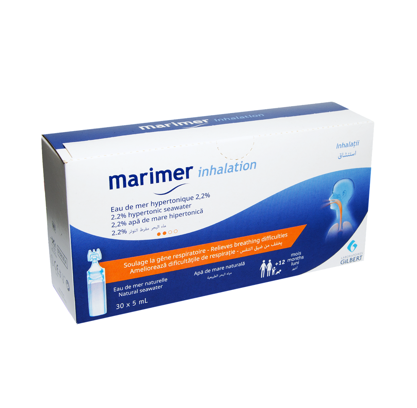 Apa de mare hipertonica 2.2%, 5ml x 30 unidoze, Marimer