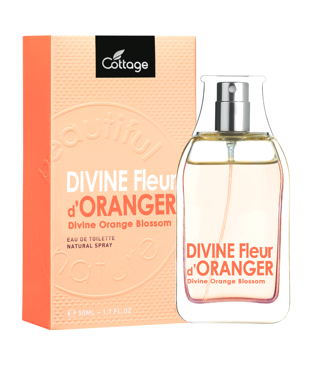 Apa de toaleta pentru femei cu flori de portocal Divine, 50ml, Cottage