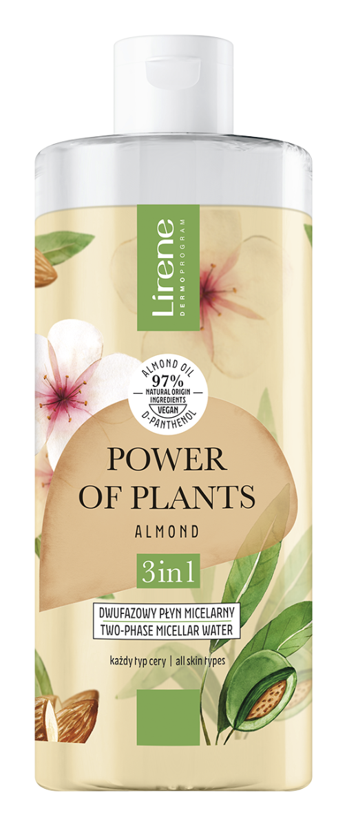 Apa micelara 3in1 bifazica Migdale Power Of Plants, 400ml, Lirene