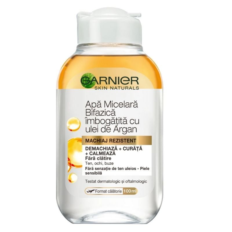 Apa micelara bifazica imbogatita cu ulei de argan Skin Naturals, 100ml, Garnier
