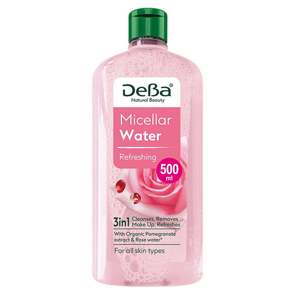 Apa micelara revigoranta DEBA Natural Beauty, Rubella | 500 ml
