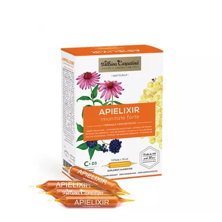 Apielixir Imunitate Forte, 10 fiole x 10 ml – Albina Carpatina