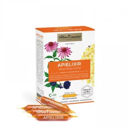 Apielixir Imunitate Forte, 20 fiole x 10 ml – Albina Carpatina