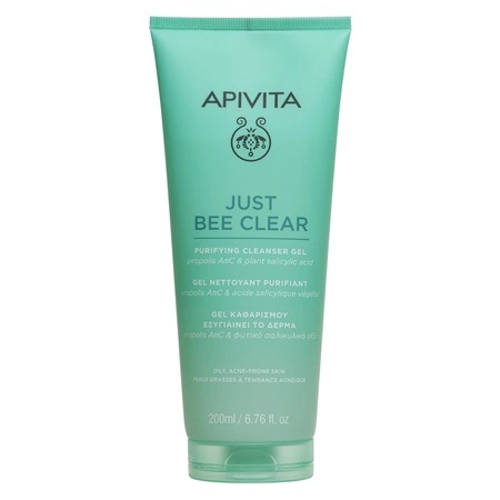 Apivita Just Bee Clear Gel de Curatare pentru Ten Gras si Acneic, 200ml