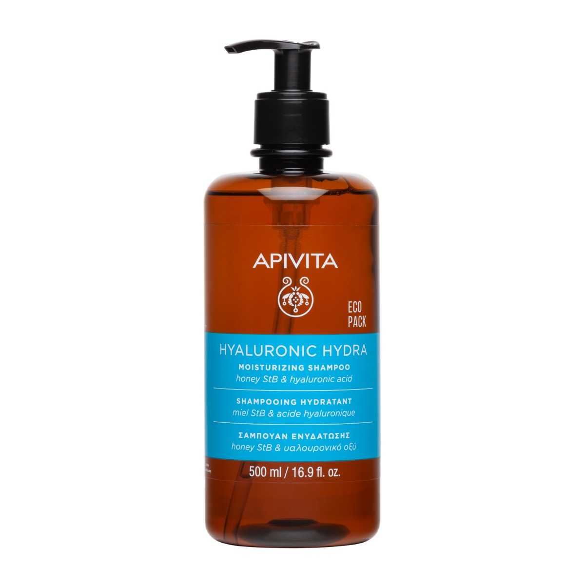 Apivita Sampon pentru par fin Hyaluronic Hydra, 500ml