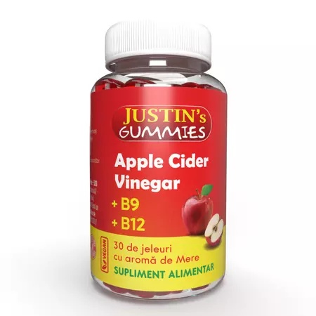 Apple Cider Vinegar, 30 jeleuri, Justin Pharma