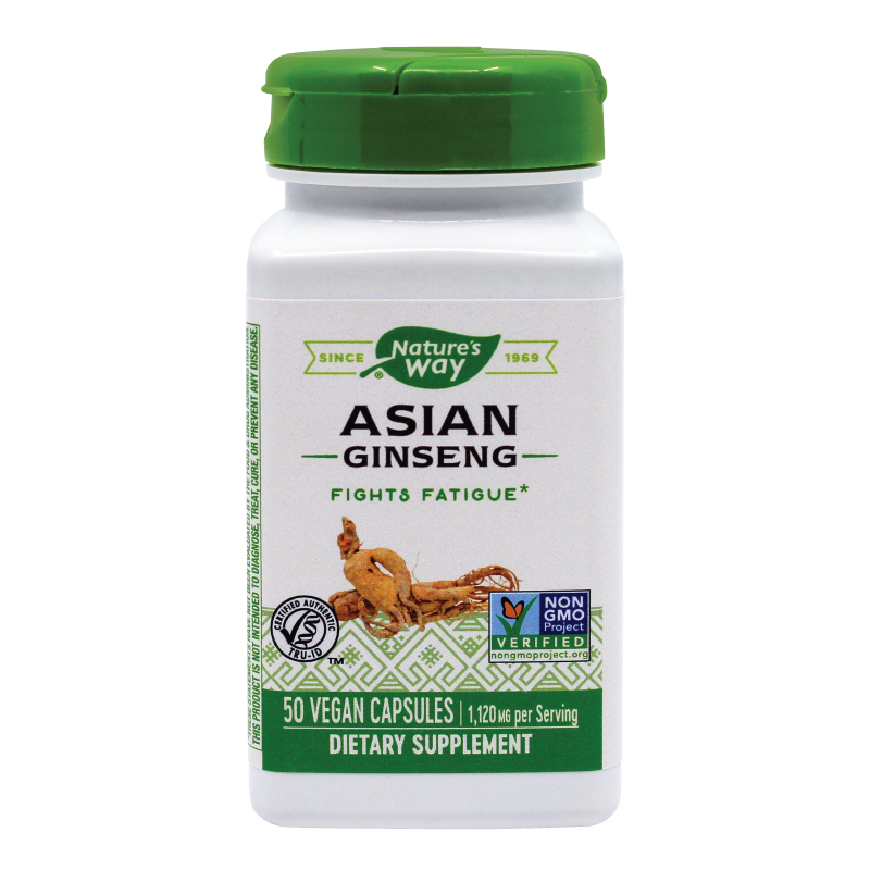 Asian Ginseng 560mg Nature's Way, 50 capsule vegetale, Secom