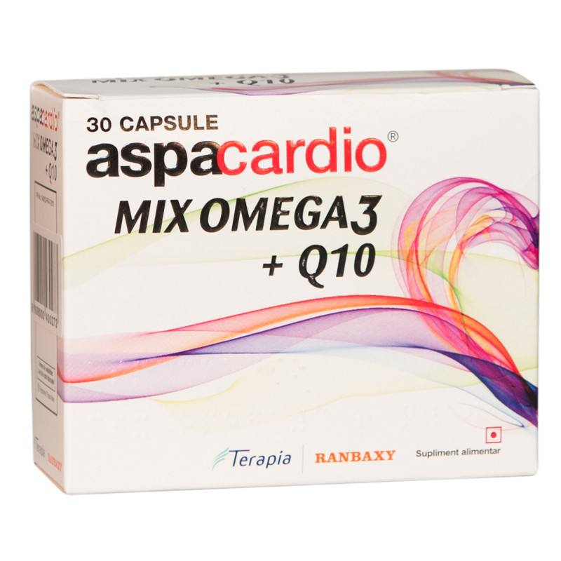Aspacardio Mix Omega3 + Q10, 30 capsule, Terapia
