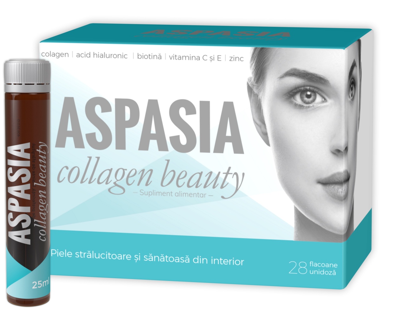 Aspasia Collagen Beauty, 28 flacoane, Zdrovit