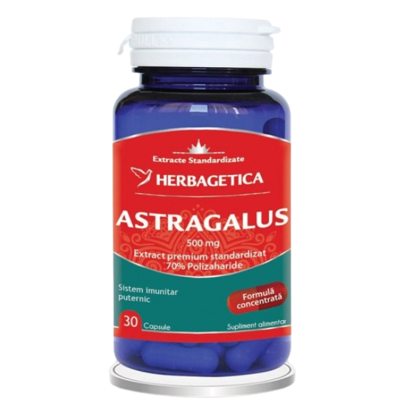 Astragalus 500 mg, Herbagetica | 30 capsule