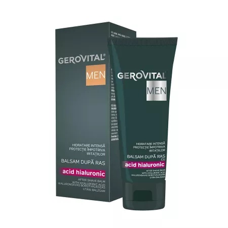 Balsam dupa ras pentru barbati Gerovital Men cu acid hialuronic, 100 ml