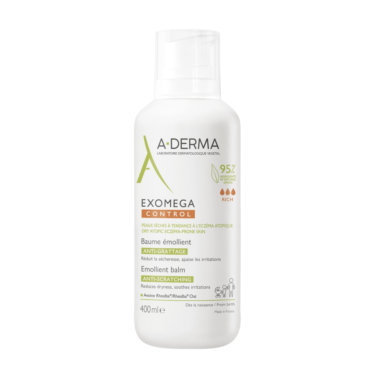 Balsam emolient Exomega Control, 400 ml, A-Derma