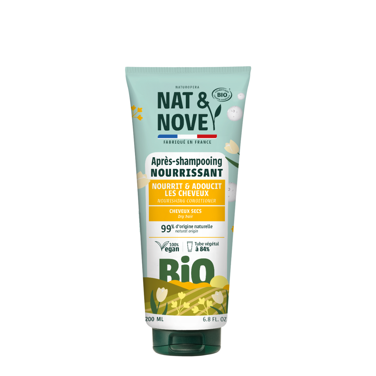 Balsam hranitor pentru par uscat cu extract de ovaz Bio, 200ml, Nat&Nove