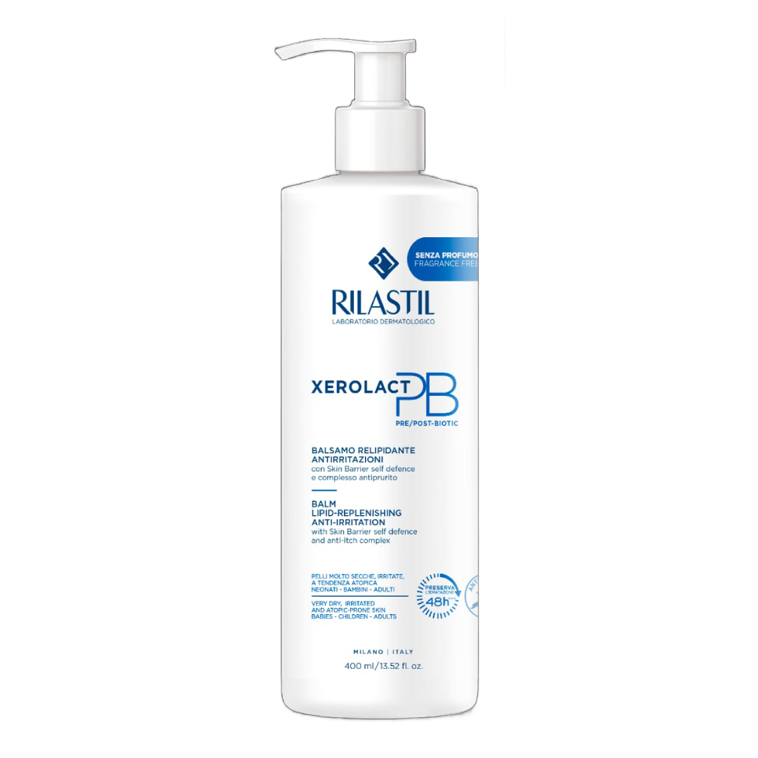 Balsam pre/postbiotic antiiritaţii și refacere a lipidelor, Xerolact PB, 400ml, Rilastil