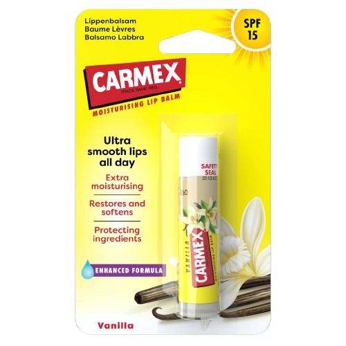 Balsam reparator pentru buze uscate si crapate cu aroma de vanilie SPF 15, Carmex | 4.25 g