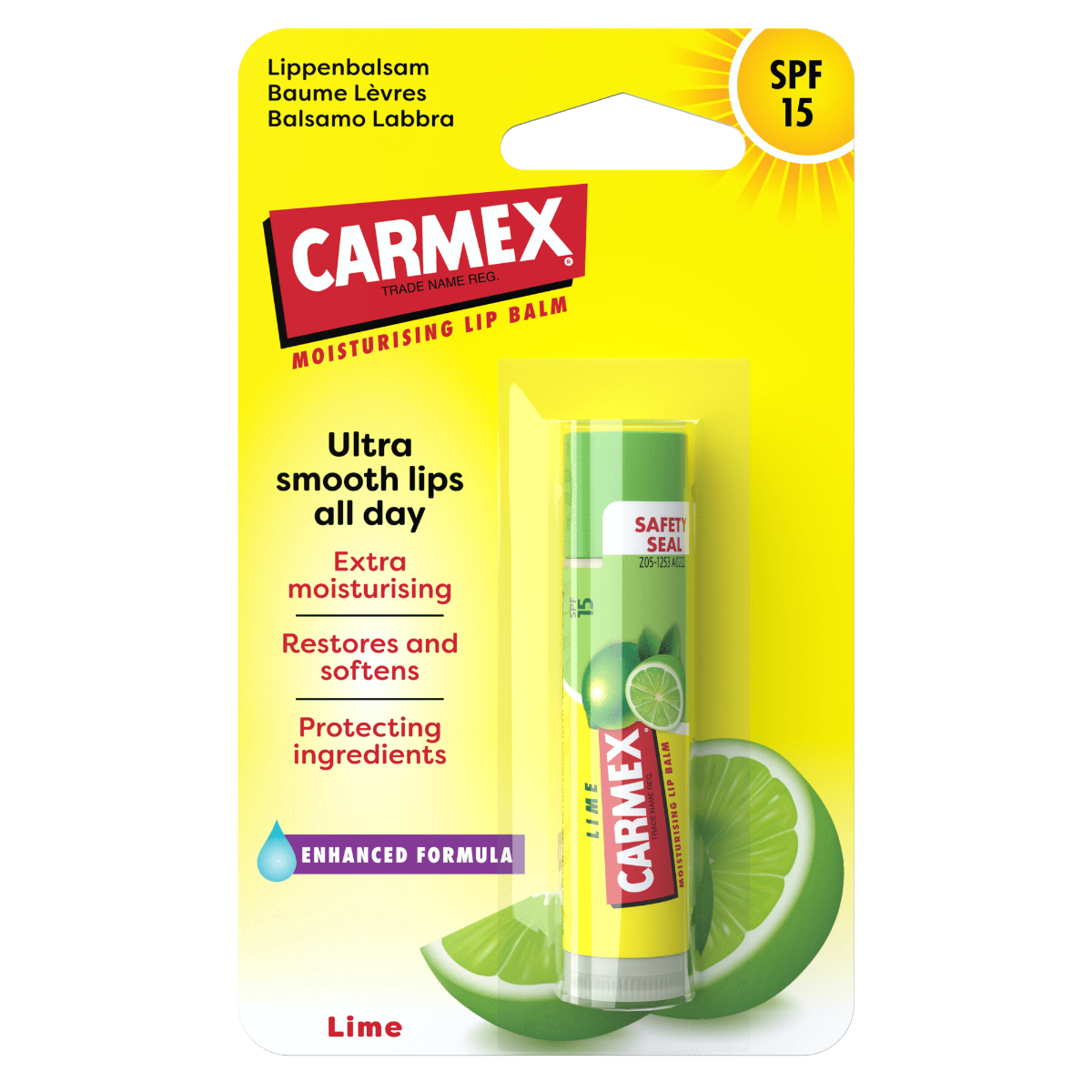 Balsam ultra-hidratant pentru buze cu aroma de lime SPF15, 4,25g, Carmex