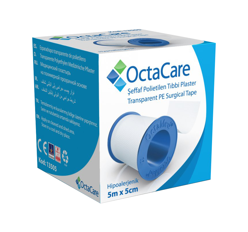 Banda adeziva cu suport de plastic, 5cmx5m, Octacare