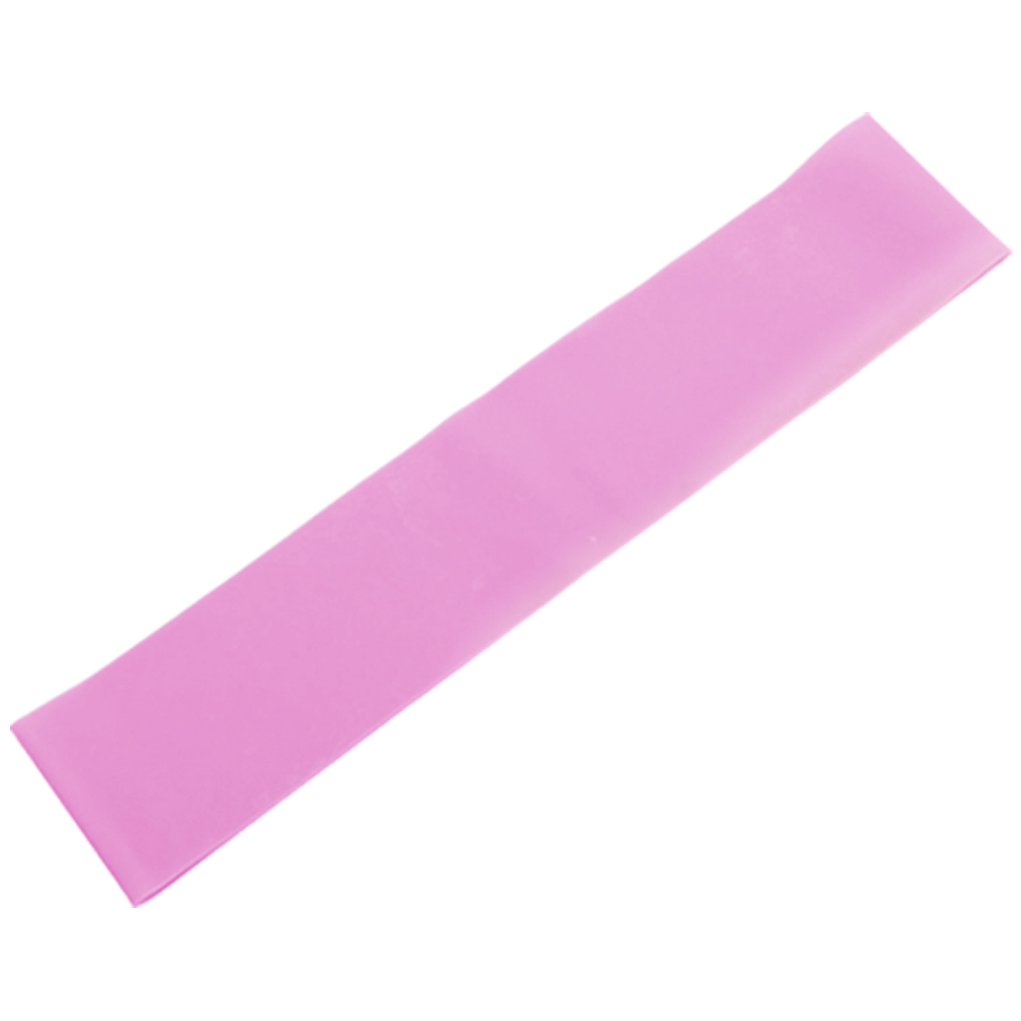 Banda elastica din cauciuc pentru exercitii si antrenament fitness, 1500x150x0.35mm, roz - banda cauciucata de rezistenta usoara pentru pilates, stretching si recuperare