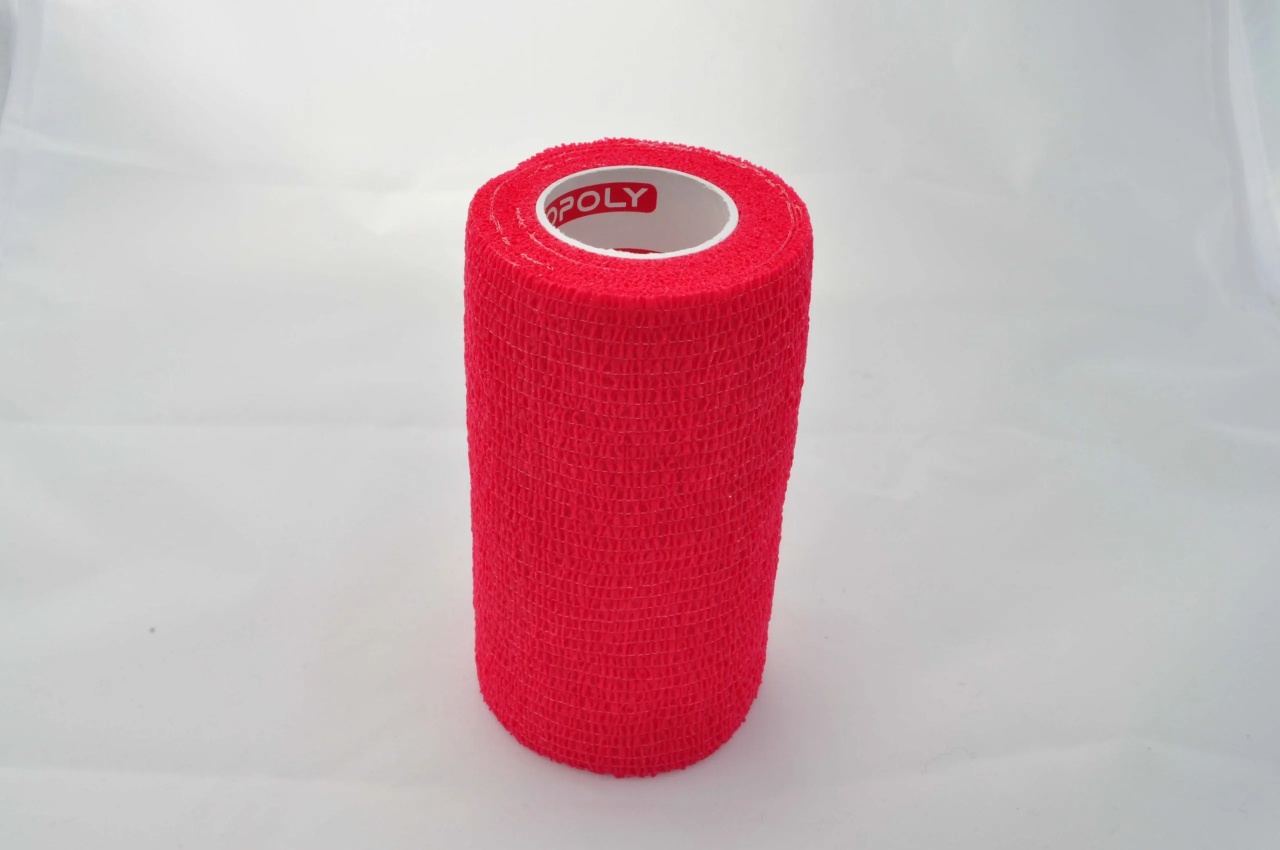Bandaj autoadeziv 10cm x 4,5m, rosu, Copoly