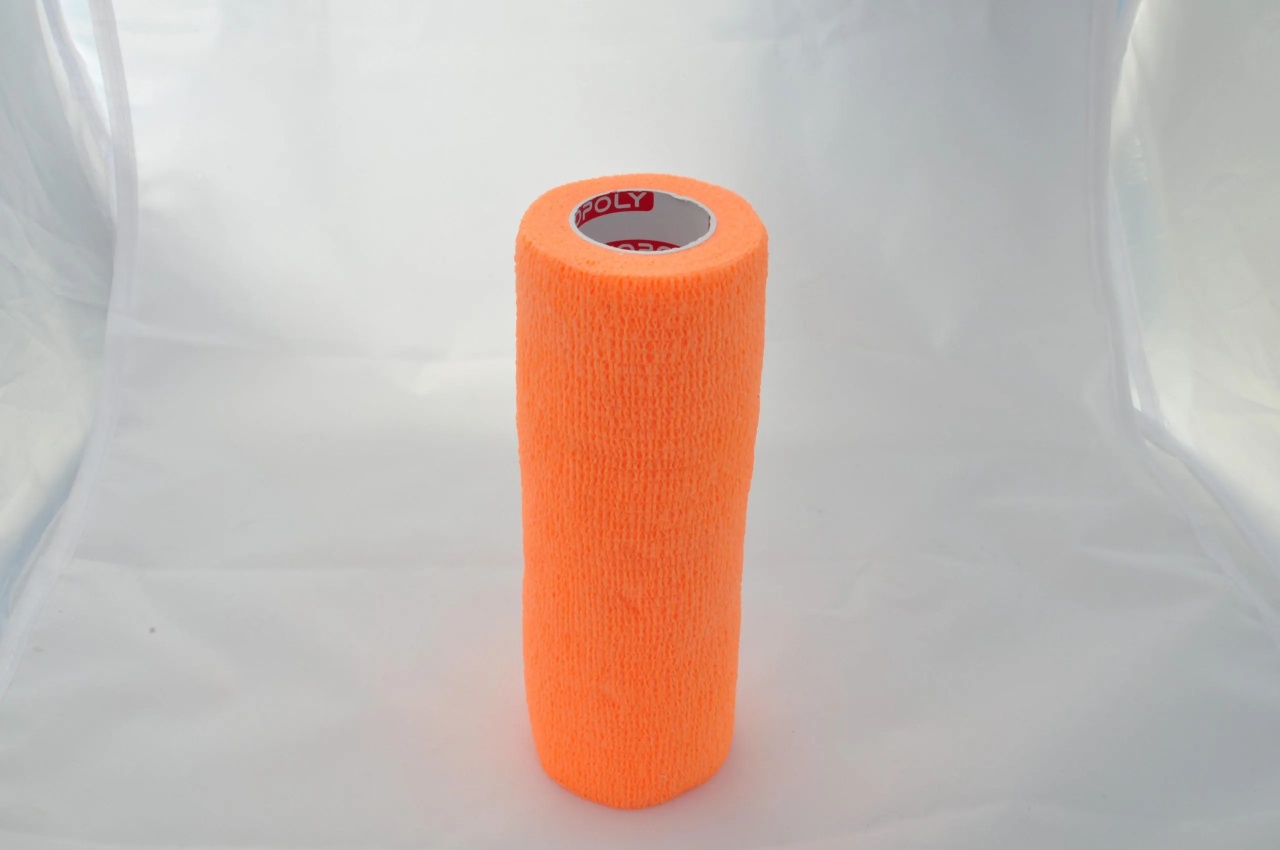 Bandaj autoadeziv 15cm x 4,5m, portocaliu, Copoly