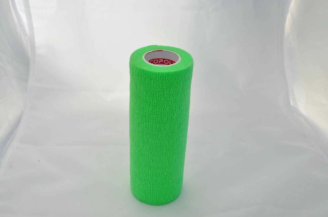Bandaj autoadeziv 15cm x 4,5m, verde, Copoly