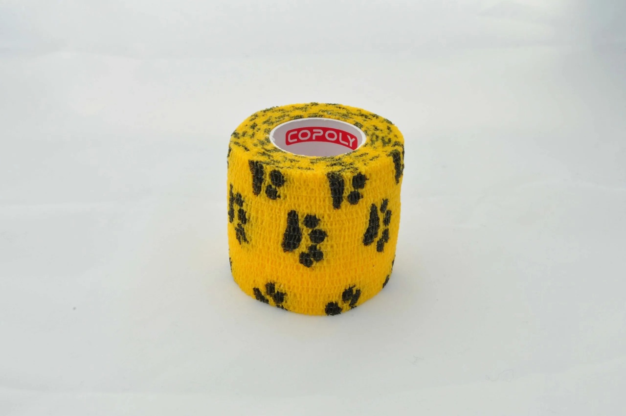 Bandaj autoadeziv 5cm x 4,5m, galben Paws, Copoly