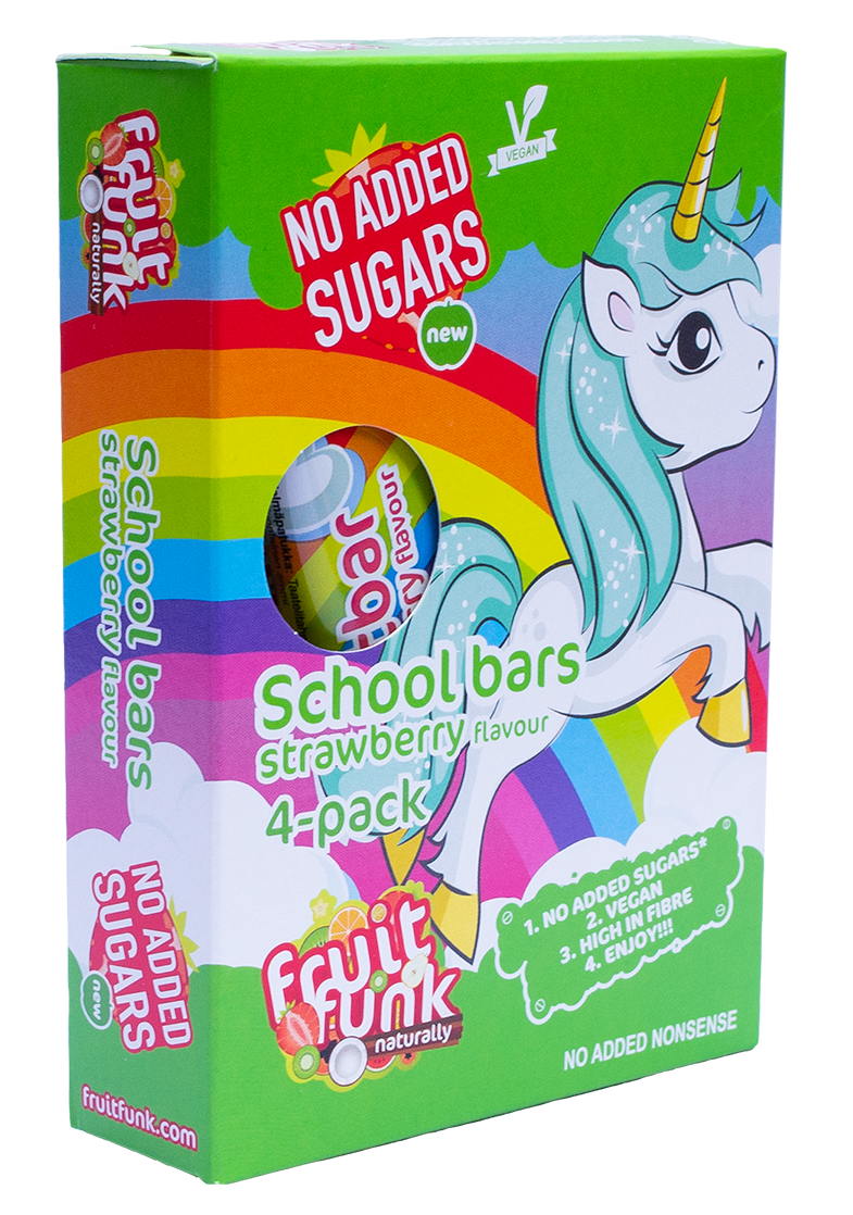 Batoane din fructe cu capsuni Unicorn, 80g, Fruit Funk