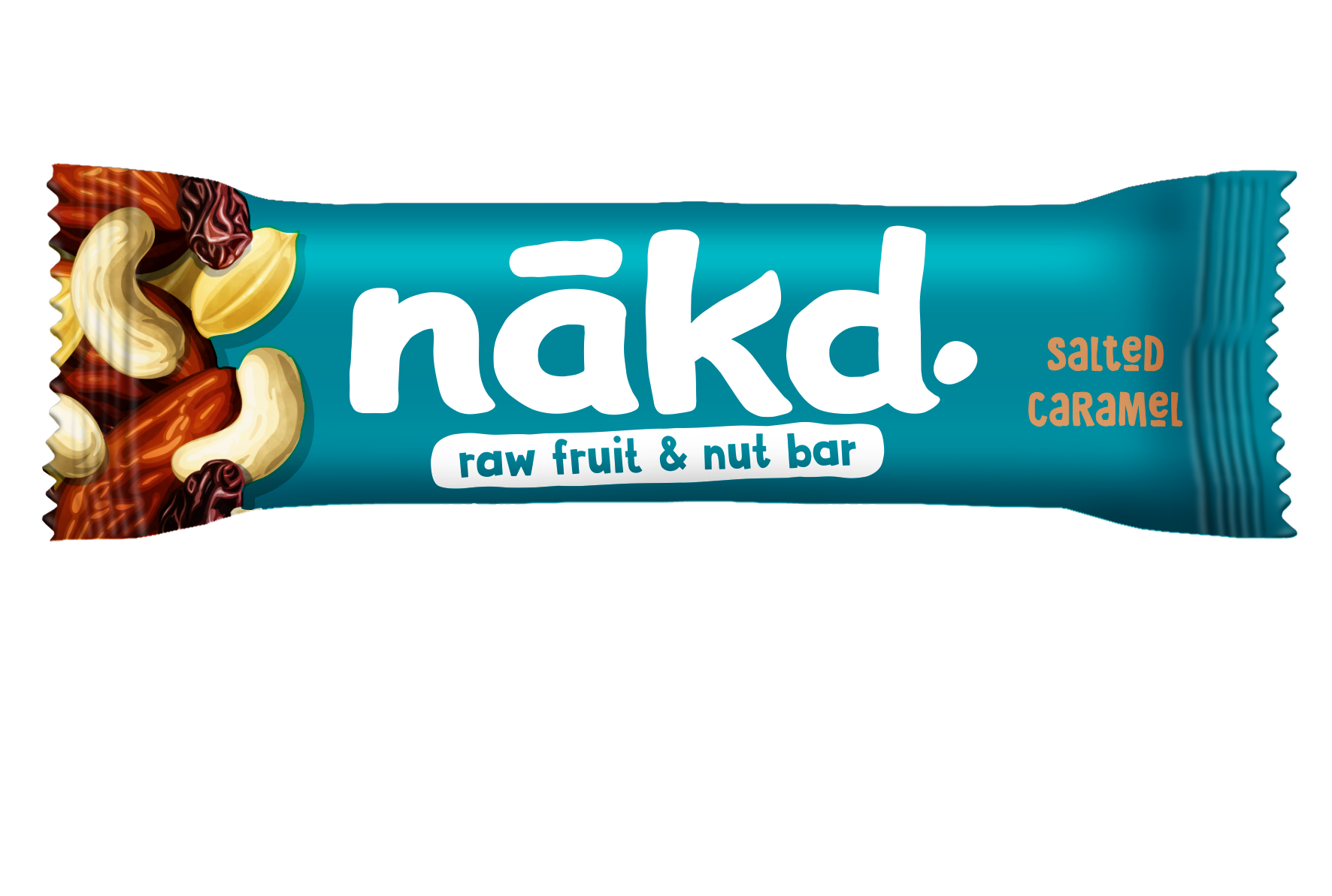 Baton cu caramel sarat raw vegan, 35g, Nakd