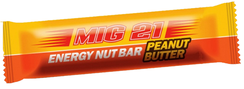 Baton energizant cu unt de arahide si glazura fara gluten MIG 21, 45g, Soco