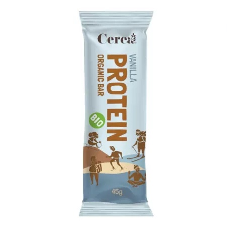 Baton proteic bio fara gluten, Vanilie, 45g, Cerea